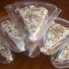 Raye's Signature Cherry Cheesecake Slices w/ Almond Whipped Cream & Chopped Pecans