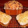 Raye's Signature Orange Cranberry Nut Cheese Pound Cake w/ Orange Glaze & Sweet & Crunchy Topping 6" x 3 & Banana Nut Cheese Big Mini Pound Cakes x2 5" x 3" w/ Banana Glaze & Nuts 