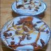 Raye's Signature Mini 4" Caramel Cheesecake Pies w/ Whipped Vanilla Bean Cream Cheese Icing w/ Caramel Drizzle & Chopped Pecans