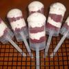 Raye's Signature Red Velvet Treat Pops w/ Rum Whipped Cream 