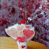 Raye's Signature 1/2 Dozen Valentine Sugar Cookie Bouquet w/ Red, White & Pink Glacé Icing & Sprinkles