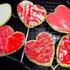Raye's Signature Customizable Heart Cookie Pops w/ Red, White & Pink Glacé Icing & Sprinkles
