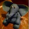 Raye's Floppy Ear Fondant Elephant 3" Cake Topper - side 