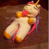Raye's Fondant Stuffed Unicorn 5 1/2" Cake Topper - side view 2