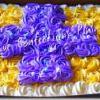 Raye’s Signature ½ Sheet Key Lime Cake w/ Rosette Cross w/ Lime Cream Cheese & Whipped Cream Rosettes