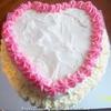 Raye's Signature Reduced Sugar 10" Double Layer Pink Lemonade Strawberry Swirl Heart Cake w/ Lemon Cream Cheese Filling & Whipped Cream Cheese Icing