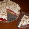 Raye's Signature Cherry Cheesecake Slice w/ Almond Whipped Cream & Chopped Pecans