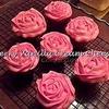 Raye's Signature Cherry Vanilla Cream Cheese Cupcakes w/ Vanilla Cream Cheese Buttercream Pink Rosette Icing